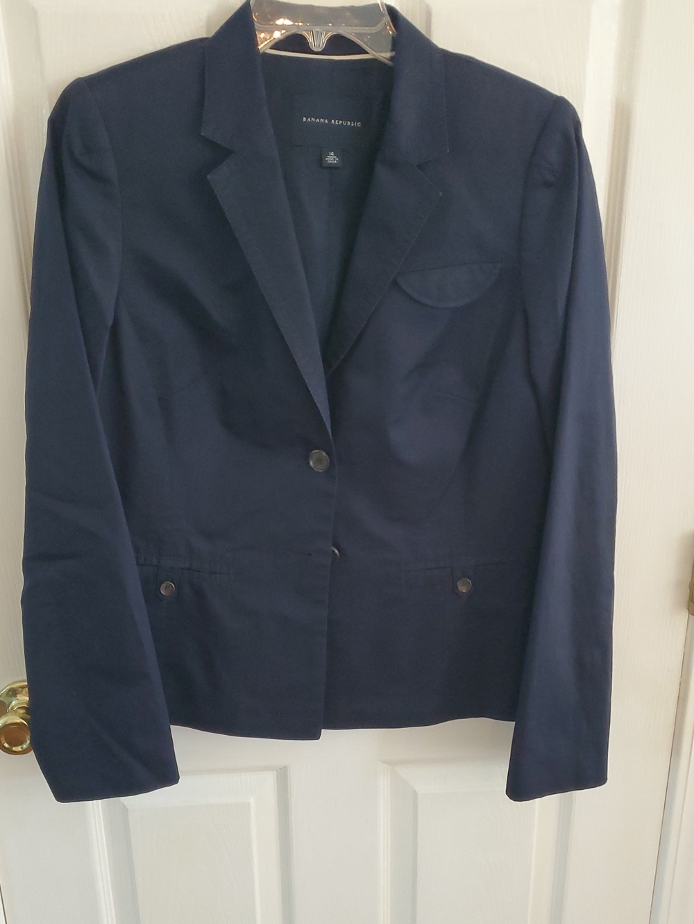 Banana Republic Navy Single-Button Tailored Blazer